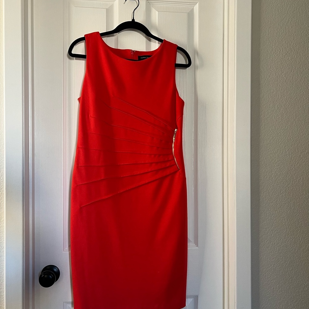 Ivanka Trump Vibrant Red Midi Dress